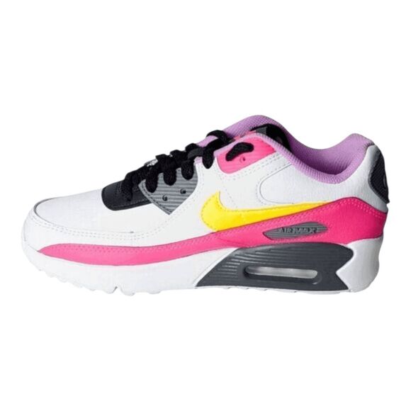 NIKE Air Max 90 'White Hyper Pink Orange' Running Shoes Size 6.5Y/W8 - Picture 7 of 15